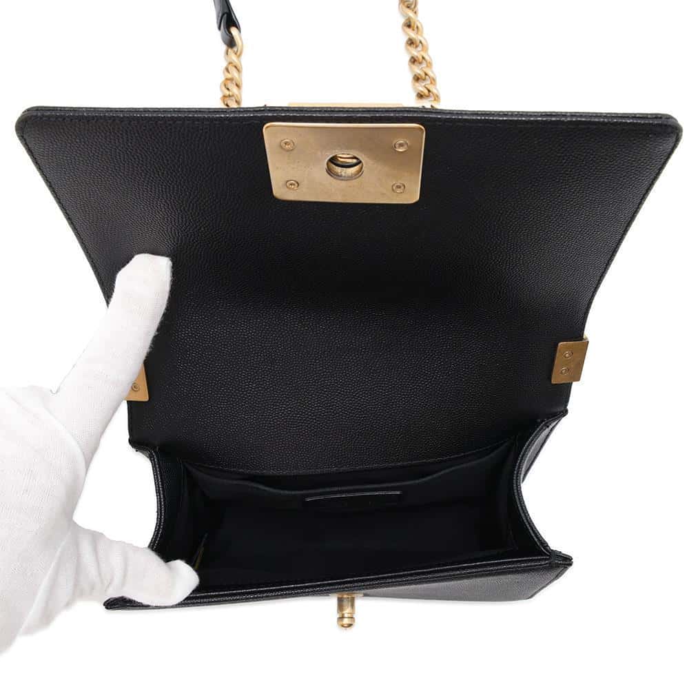 CHANEL Boy Chanel ChainShoulder Bag BlackA67085 Caviar Leather Size Small