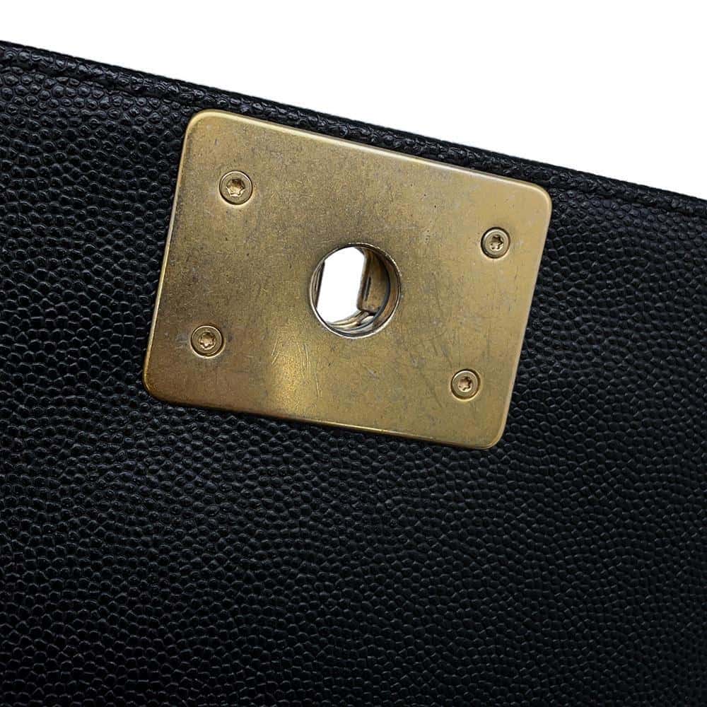 CHANEL Boy Chanel ChainShoulder Bag BlackA67085 Caviar Leather Size Small