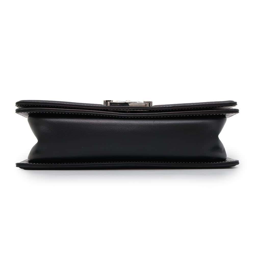 CHANEL Boy Chanel ChainShoulder Bag Black/SiLouis Vuittoner Leather