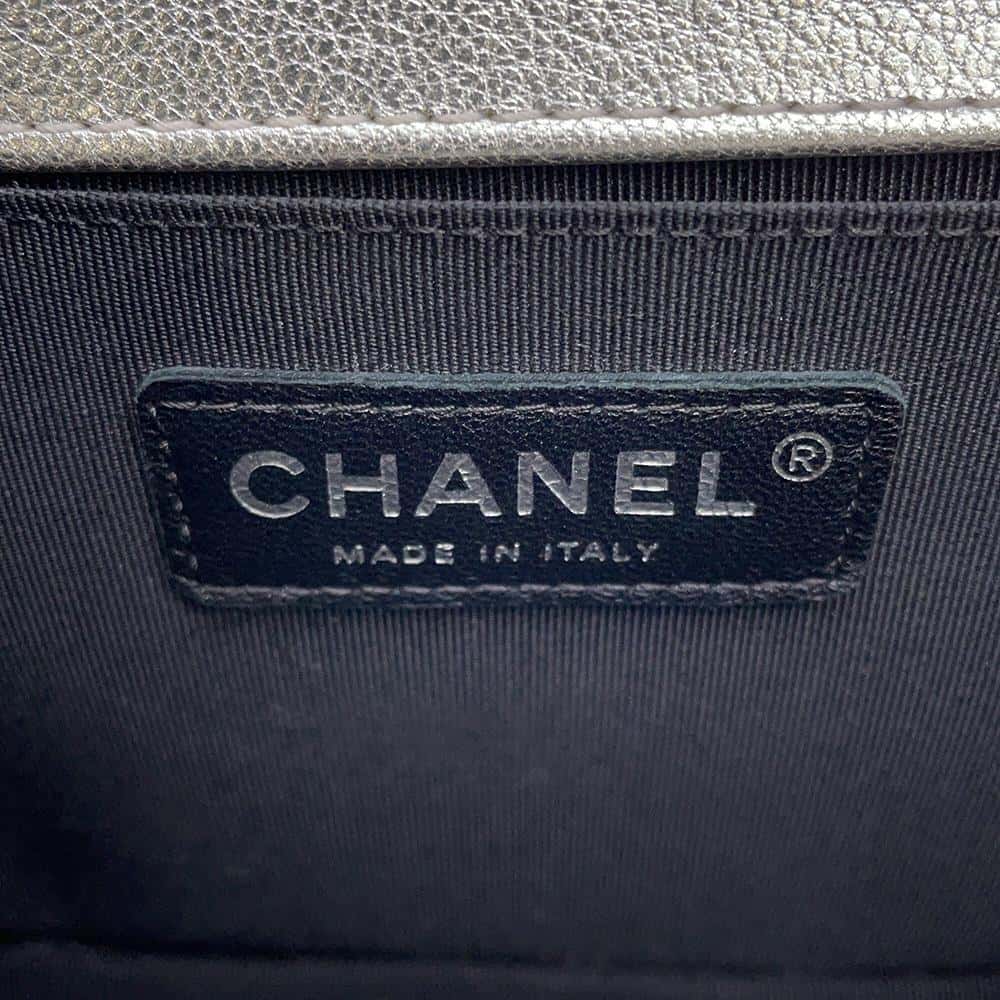 CHANEL Boy Chanel ChainShoulder Bag Black/SiLouis Vuittoner Leather