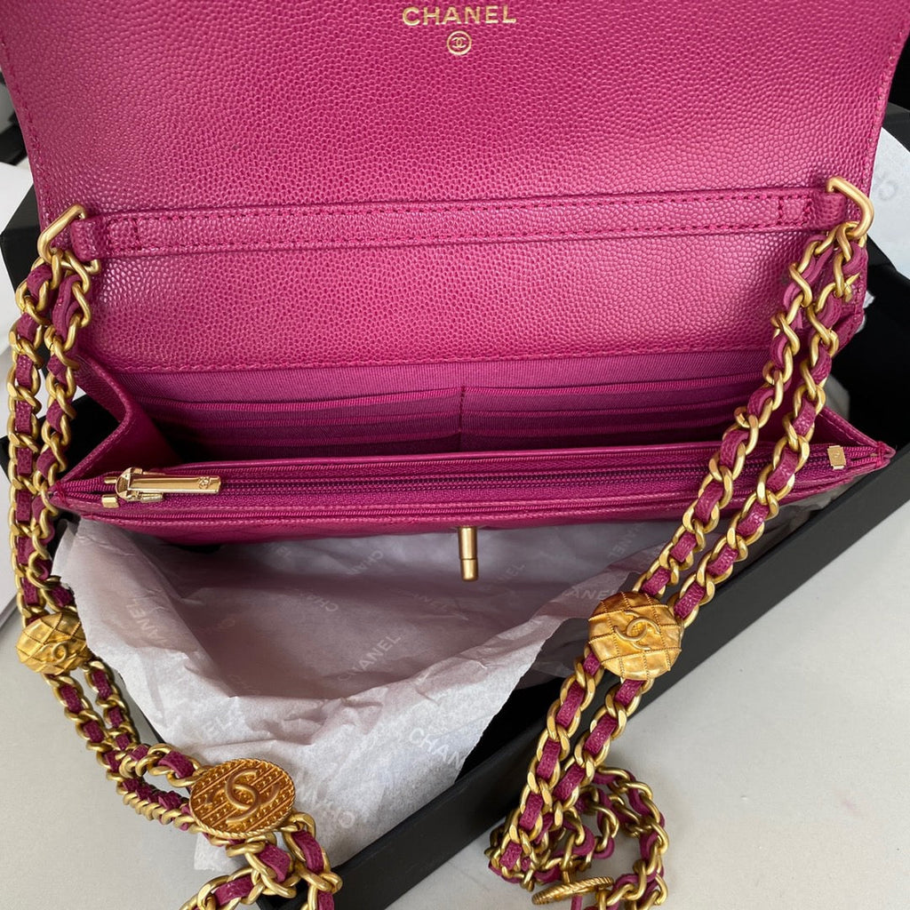 ChanelSmall GlamIap Bag Gold Hardware Plum For Women Handbags, Shoulder Bags 7.5in/19cm AP2840