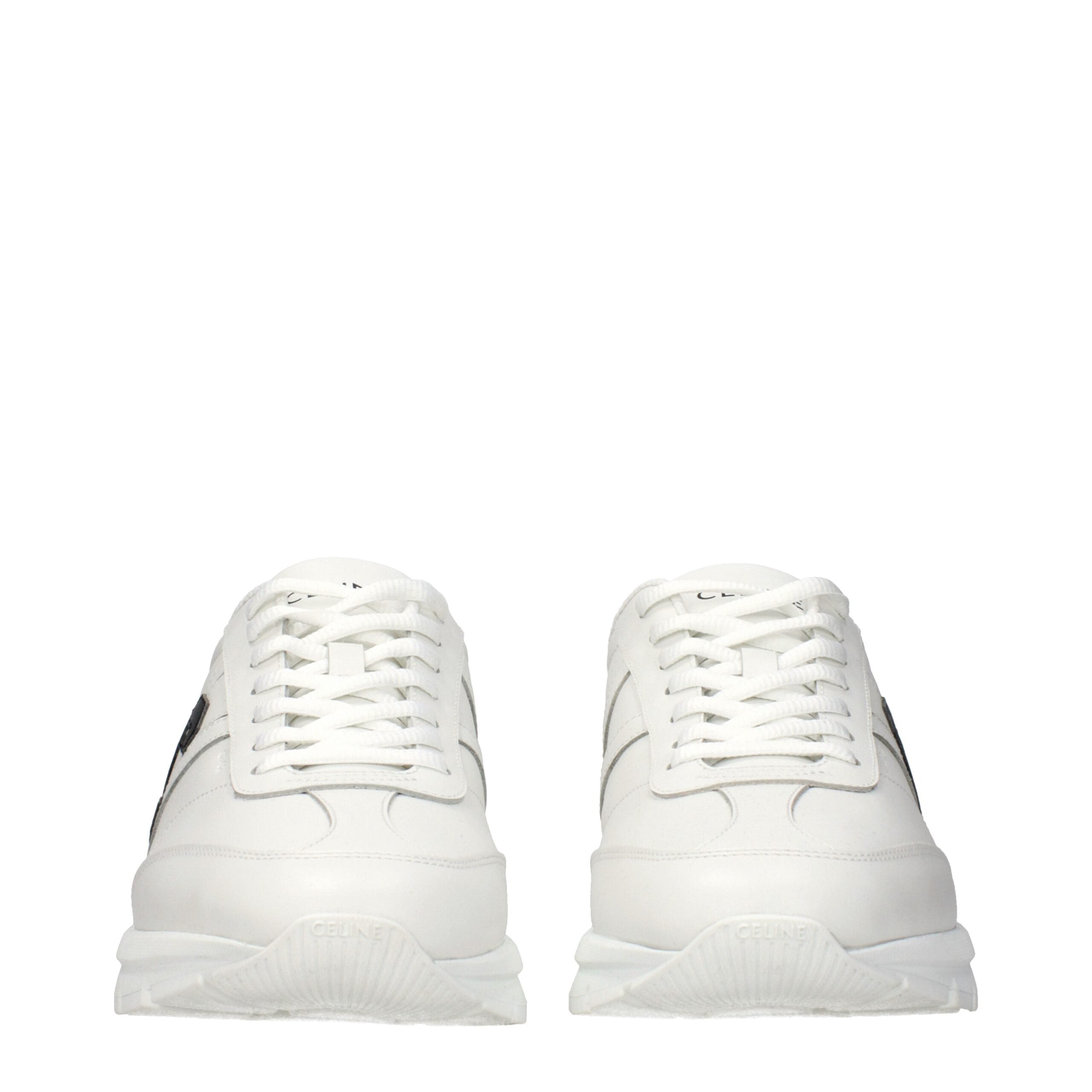 Celine White Leather Athletic Men's Sneakers