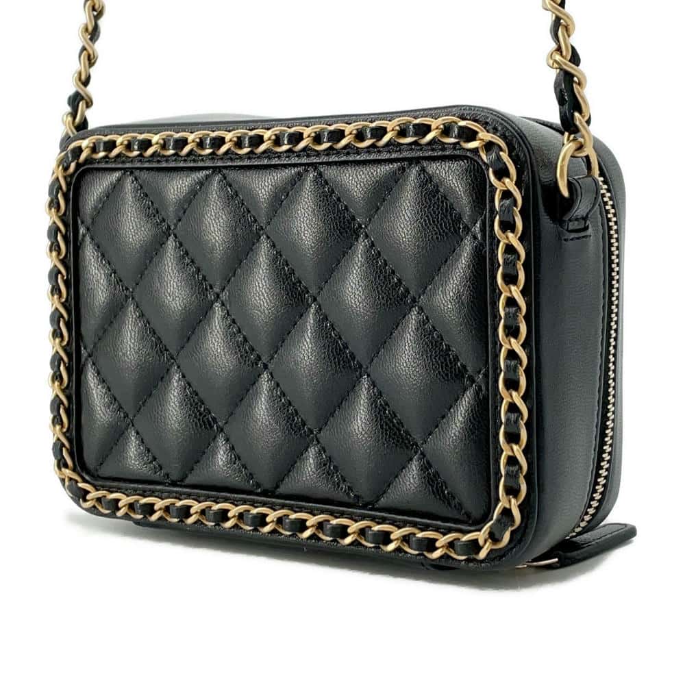 CHANEL CCFiligree Mini ChainShoulder BlackA84452 Lambskin