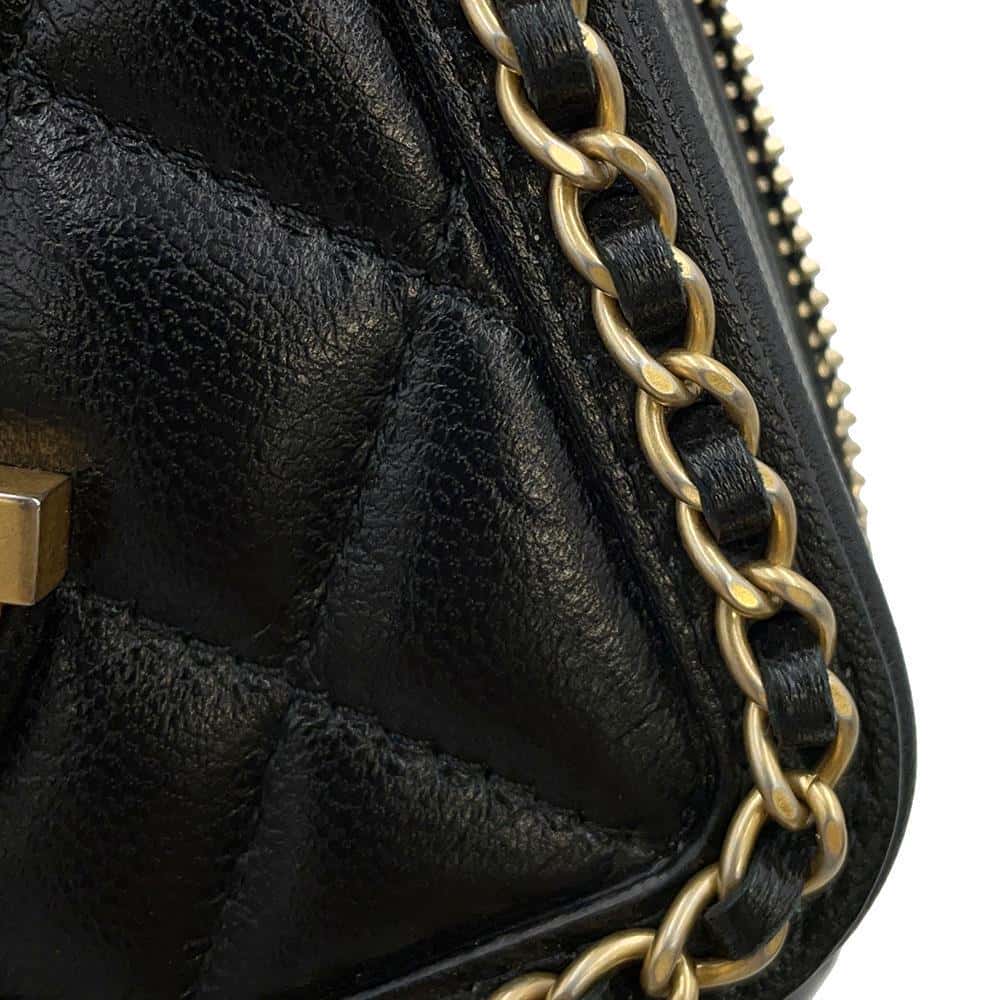 CHANEL CCFiligree Mini ChainShoulder BlackA84452 Lambskin
