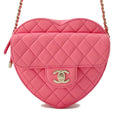 CHANEL Heart Shape ChainShoulder Bag PinkAS3191 Lambskin