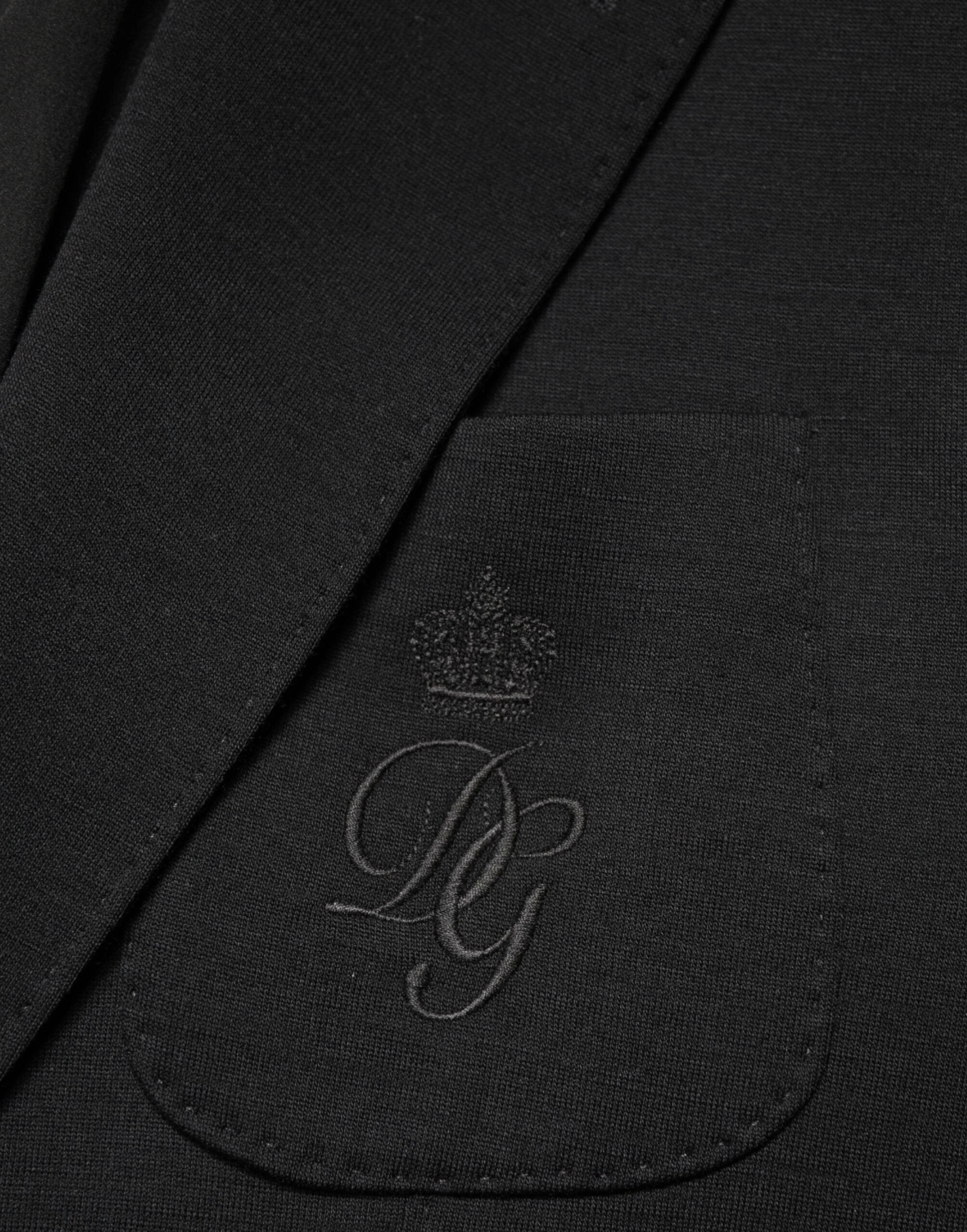 Dolce & Gabbana Black Wool Single Breasted 2 Button Blazer