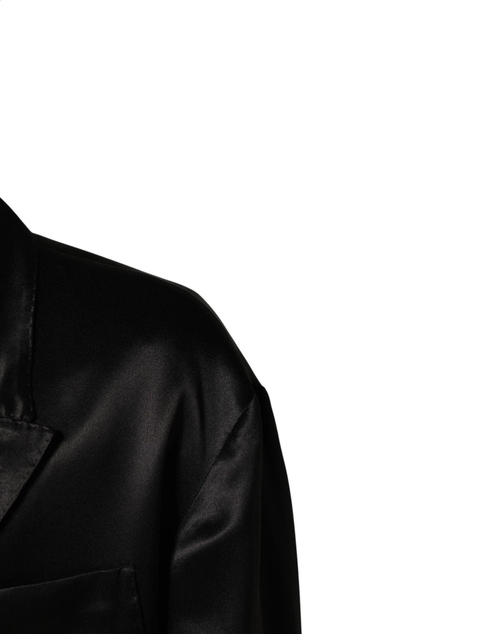 Dolce & Gabbana Black Silk Double Breasted 2 Button Blazer