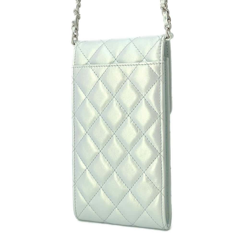 CHANEL Matelasse ChainClutch Light BlueAP2164 Lambskin