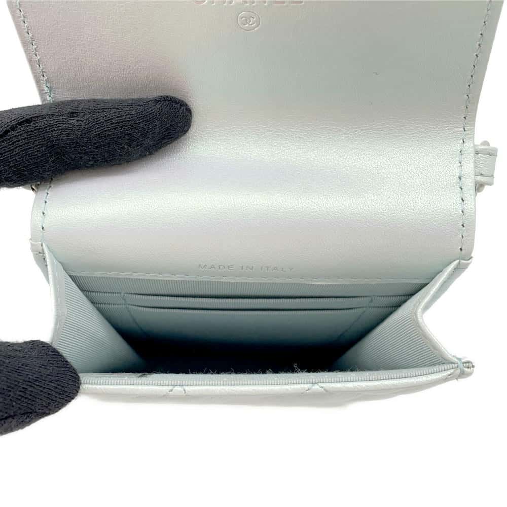 CHANEL Matelasse ChainClutch Light BlueAP2164 Lambskin