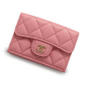 CHANEL Matelasse Classic Small Flap Wallet PinkAP0230 Caviar Leather
