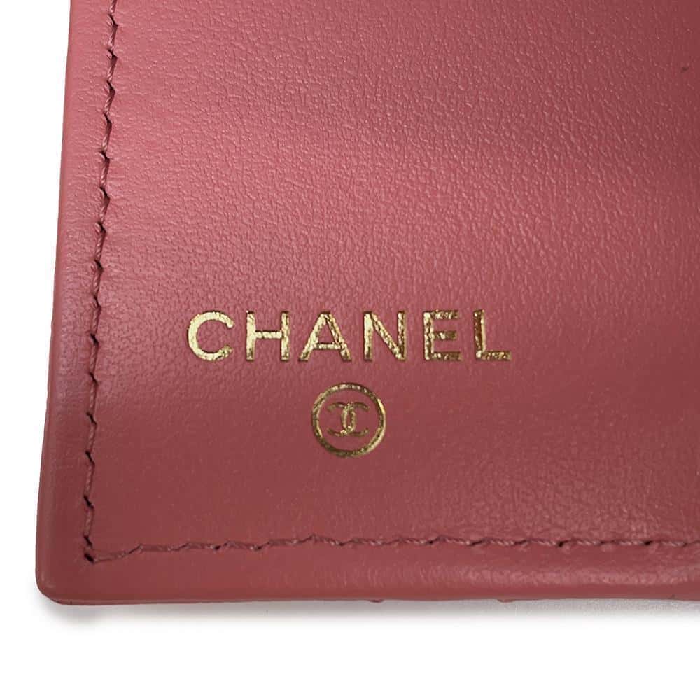 CHANEL Matelasse Classic Small Flap Wallet PinkAP0230 Caviar Leather