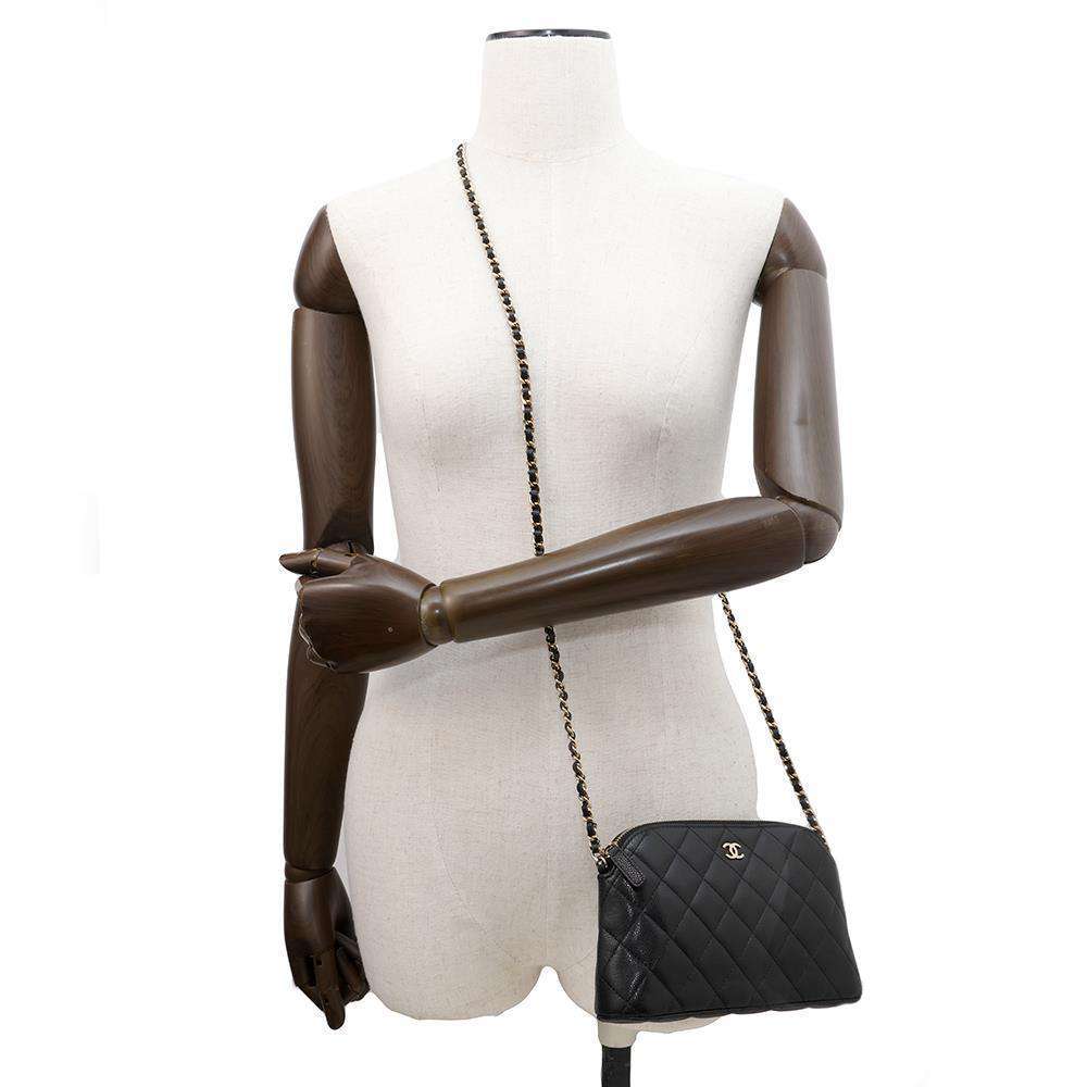 CHANEL Matelasse ChainShoulder Bag BlackAP4016 Caviar Leather
