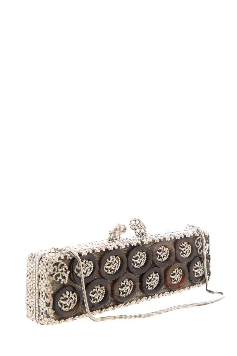 Edidi SiLouis Vuittoner Embellished Rectangle Clutch