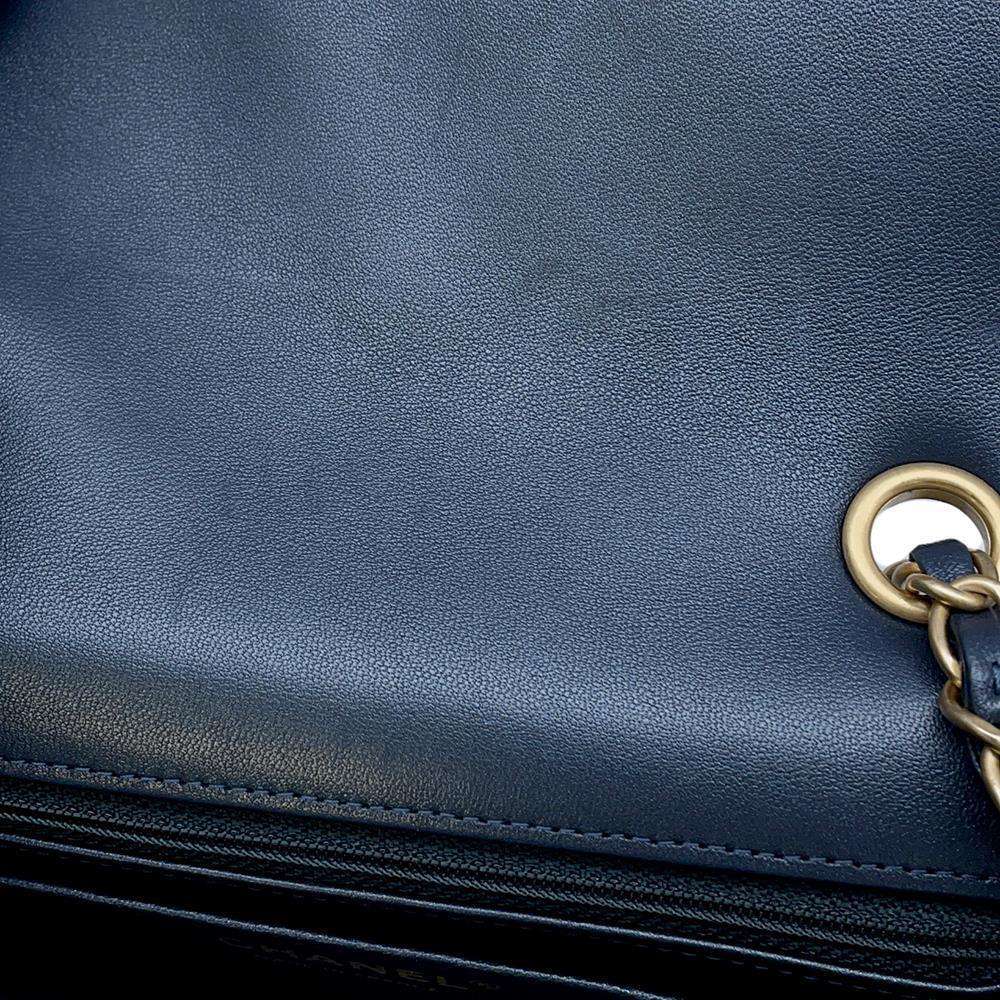 CHANEL Mini Matelasse ChainShoulder Bag BlueA69900 Denim Size 20