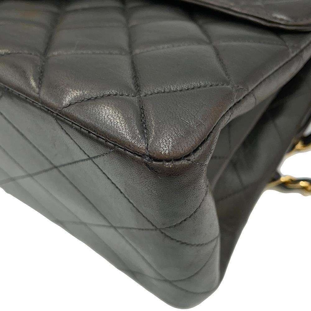 CHANEL Double FaCeline Matelasse ChainShoulder Black Lambskin