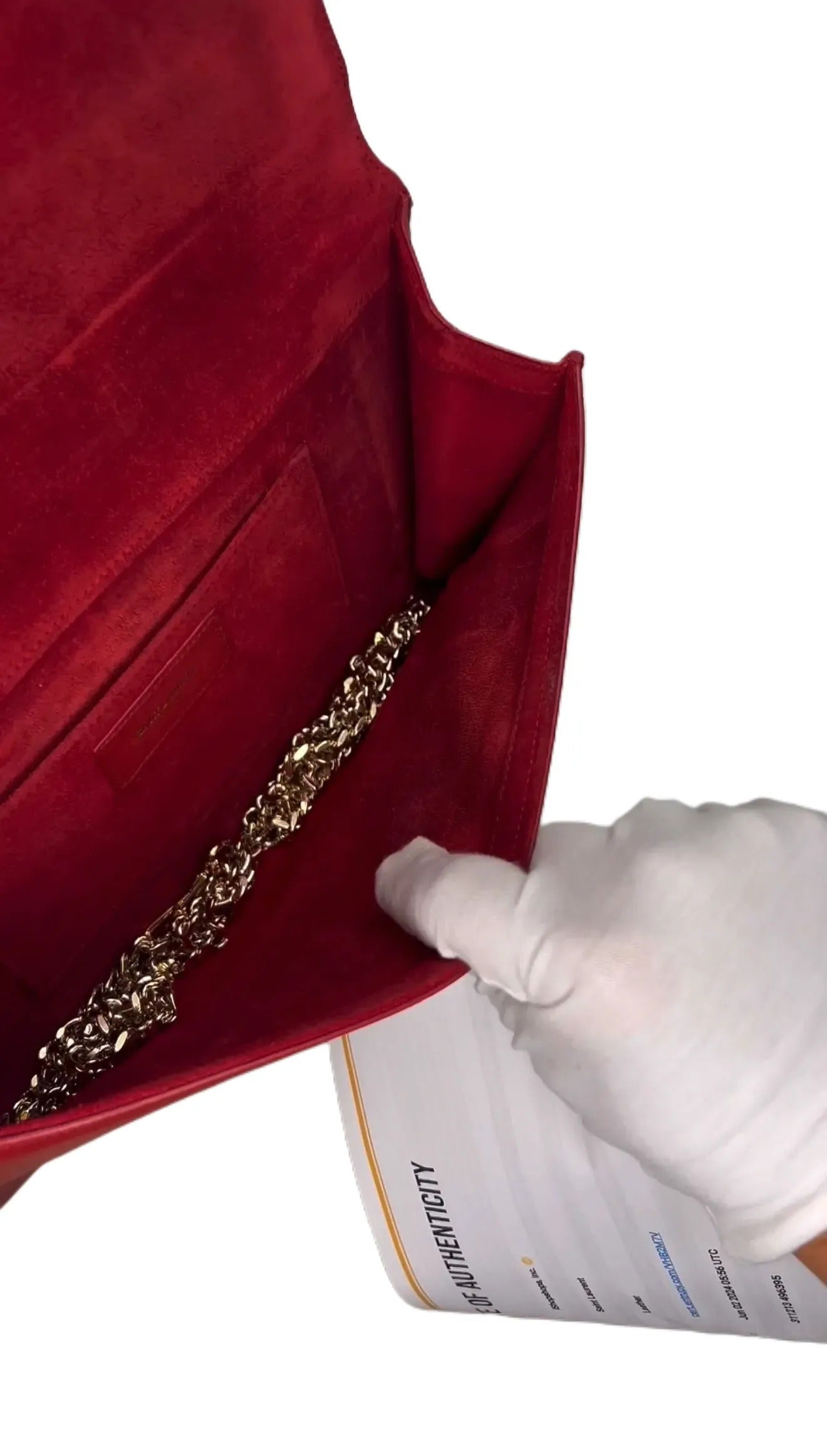 Saint Laurent - Clutch BAG - Leather RED Plain for Women TT0033