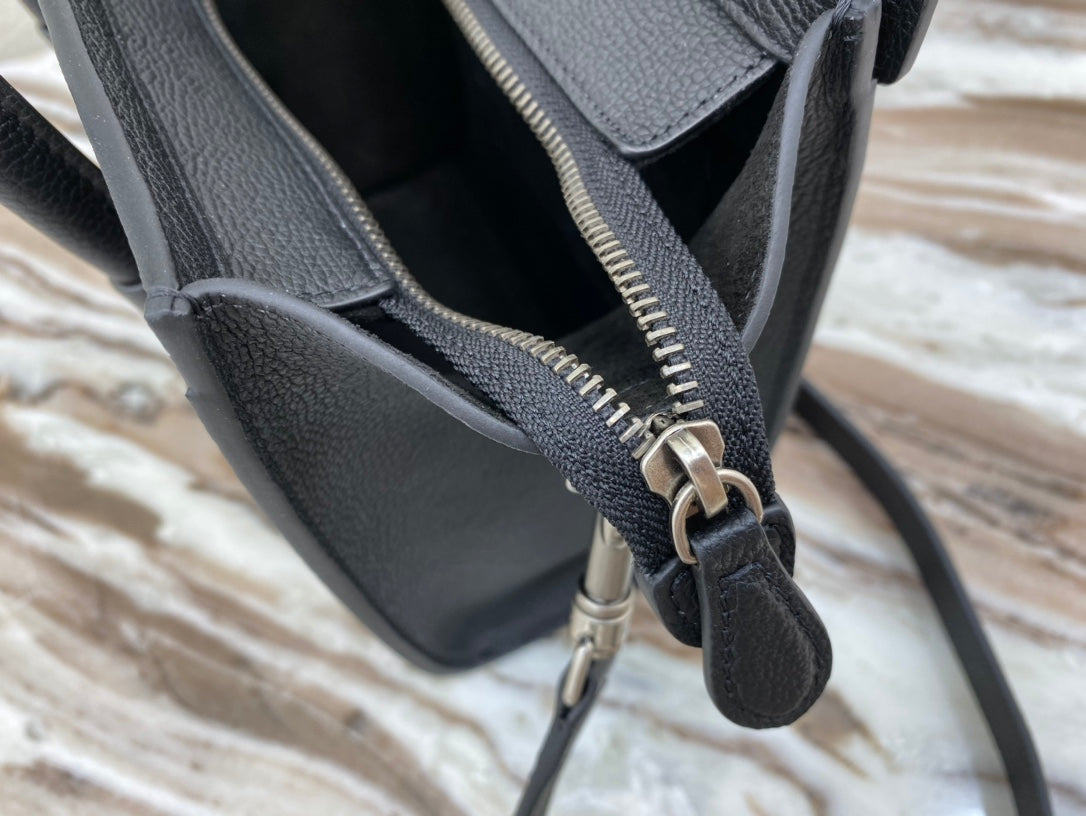 Top Quality Nano LuGucciage Bag In Drummed Grey For WomLB 8in/20cm 189243AQL.10KL