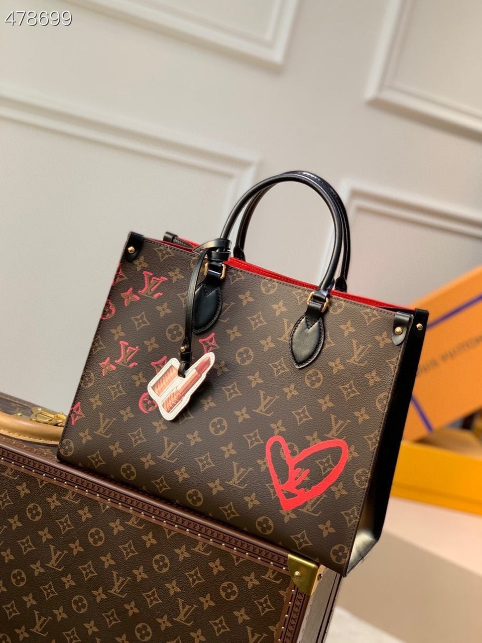 Top Quality Onthego MM Fall In Love Monogram Canvas For Women, WomenÂs Handbags, Shoulder Bags 13.8in/35cm Top Quality M45888