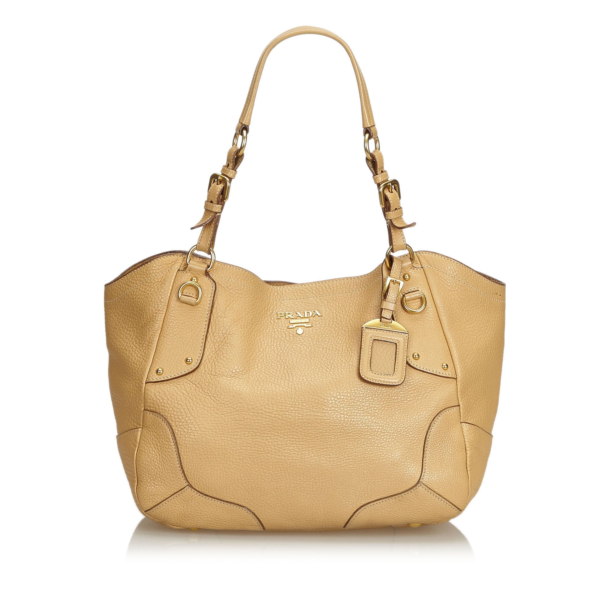 Prada Br Light Others Leather Vitello Daino Tote Bag Italy