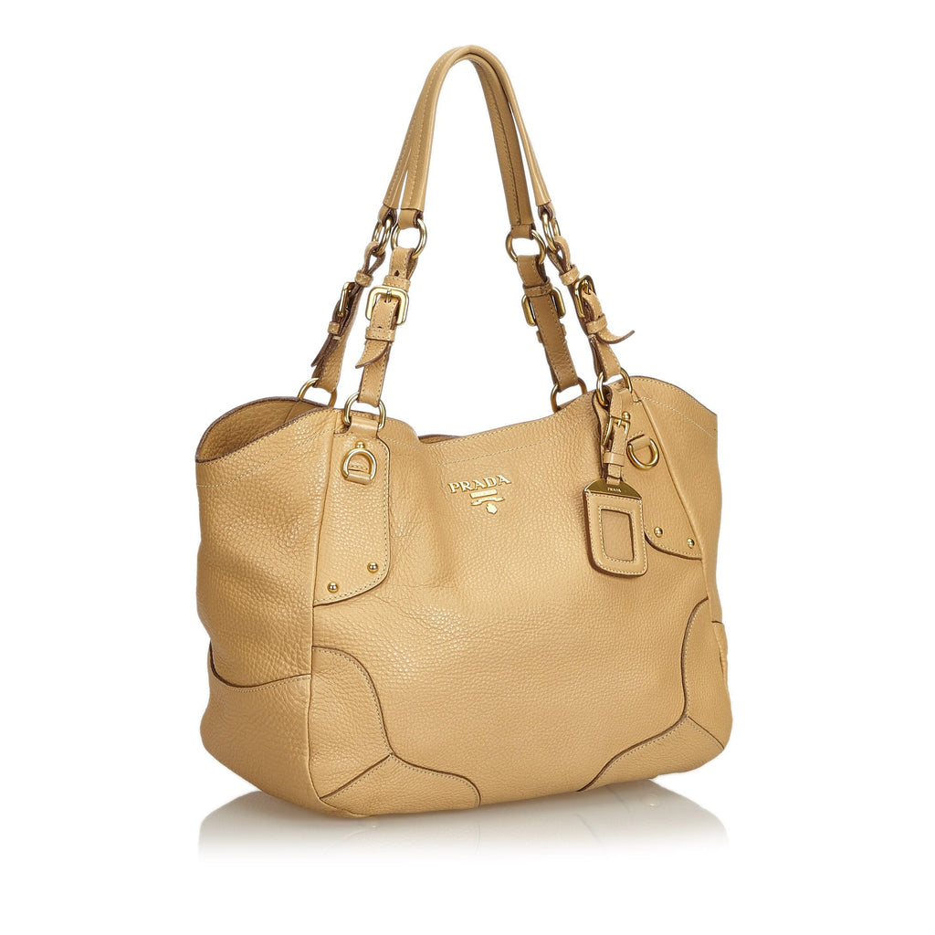 Prada Br Light Others Leather Vitello Daino Tote Bag Italy