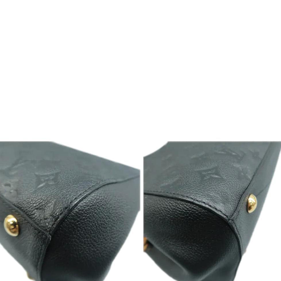 LOUIS VUITTON Montaigne Monogram Empreinte Shoulder Bag Black