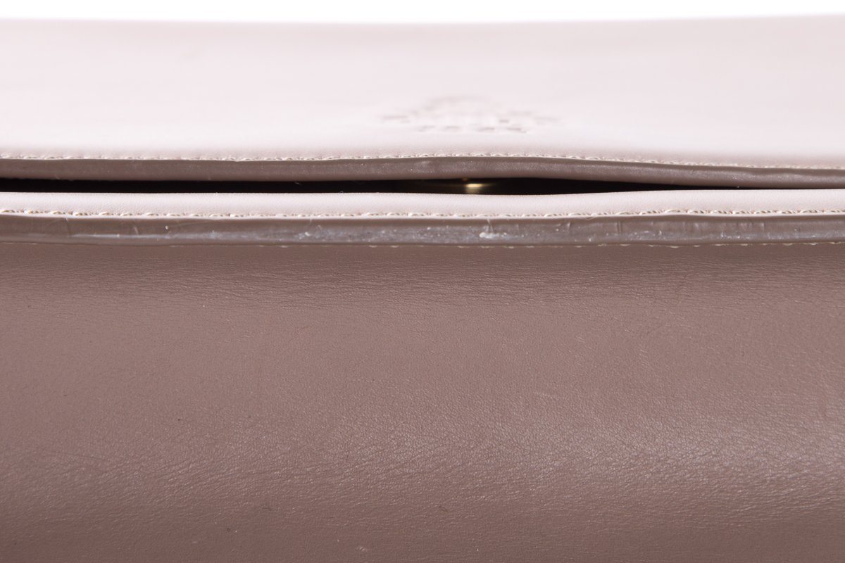 Mark Cross Taupe Clutch with Shoulder Chain