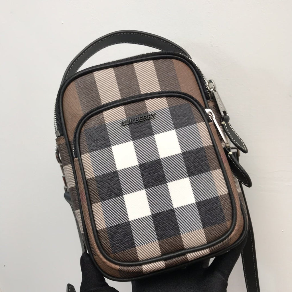 Burberry Check And Crossbody Bag For Men, Bags 7.7in/19.5cm 80491181