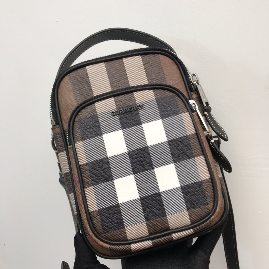Burberry Check And Crossbody Bag For Men, Bags 7.7in/19.5cm 80491181