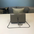 YSSL Kate Small Chain Bag With Tassel In Embossed Green For Women 7.8in/20cm YSLÂ 