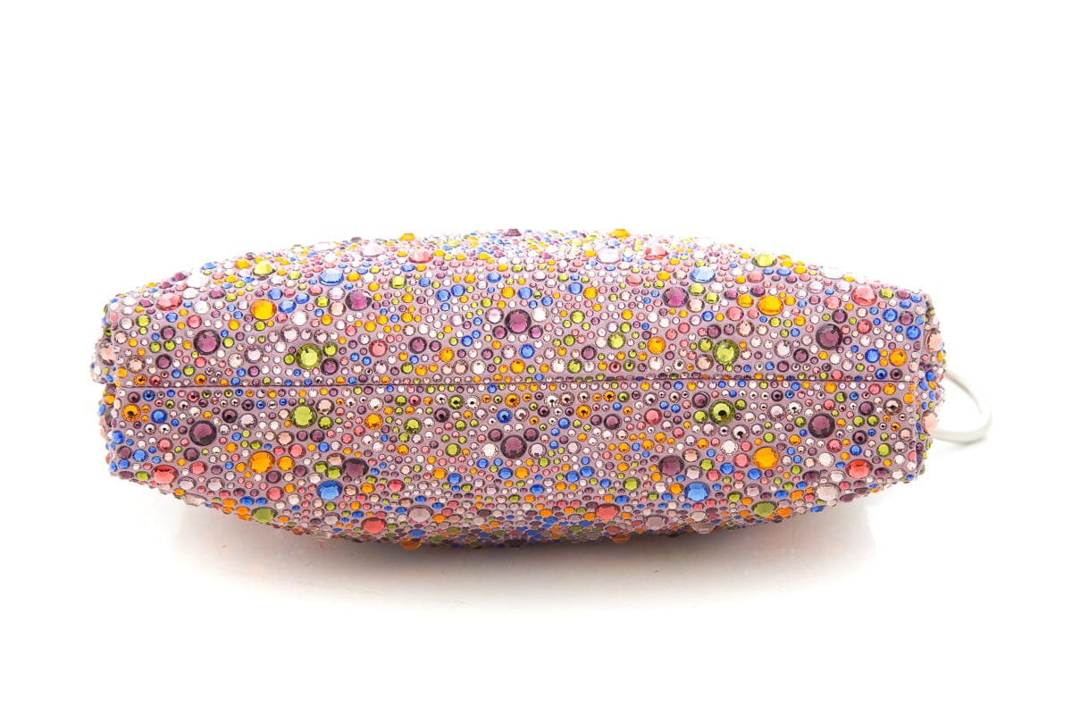 Jimmy Choo "Calle"Crystal-Embellished Clutch  Handbag