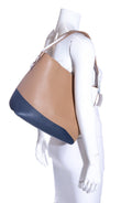 Perrin Brown & Blue Leather Shoulder Bag