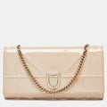 Beige  Leather Diorama Wallet on Chain