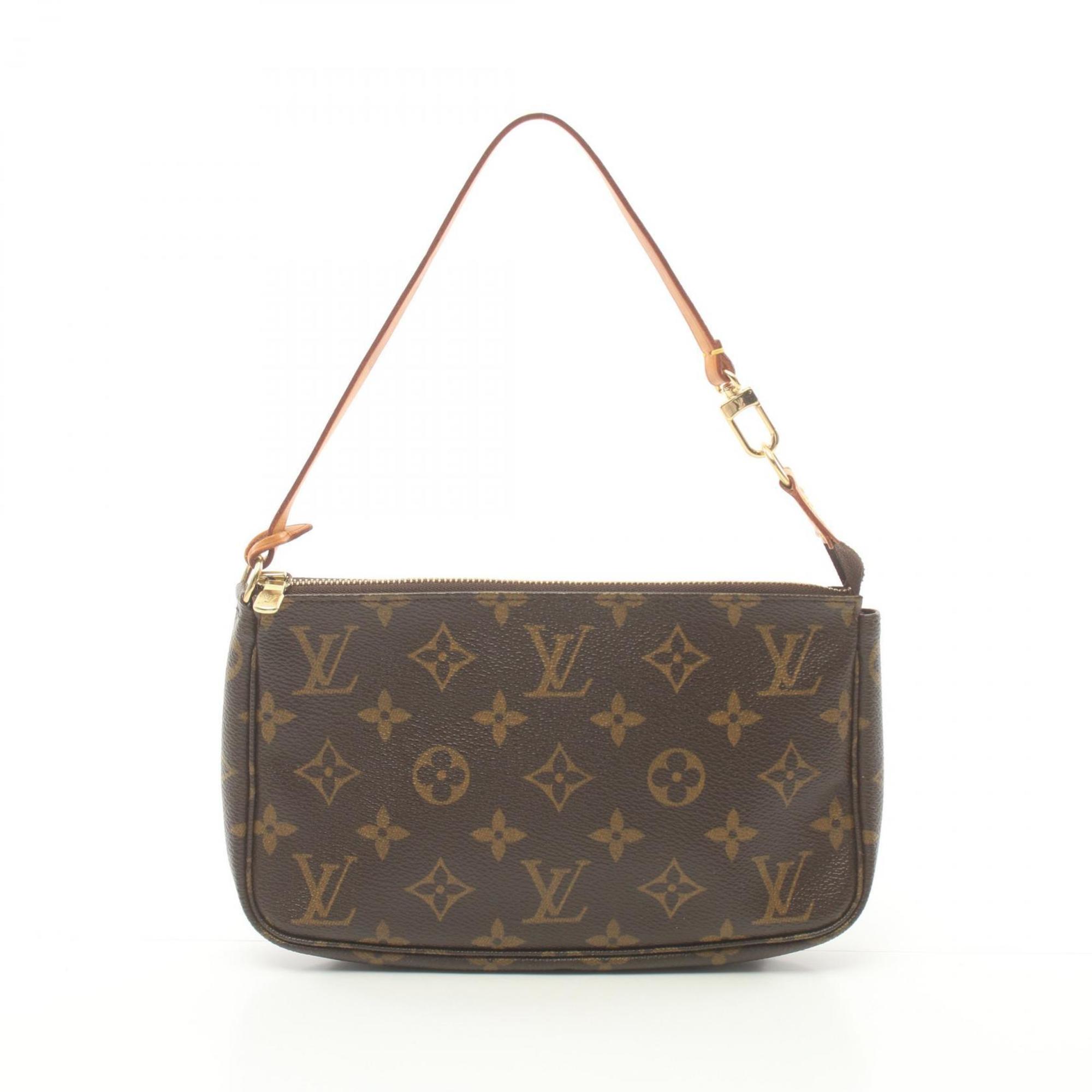 Louis Vuitton Pochette Accessoire  Canvas Clutch Bag