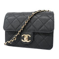 Chanel Chanel Matelassé Cuir Noir Black Leather Black Leather Shoulder Bag Bag