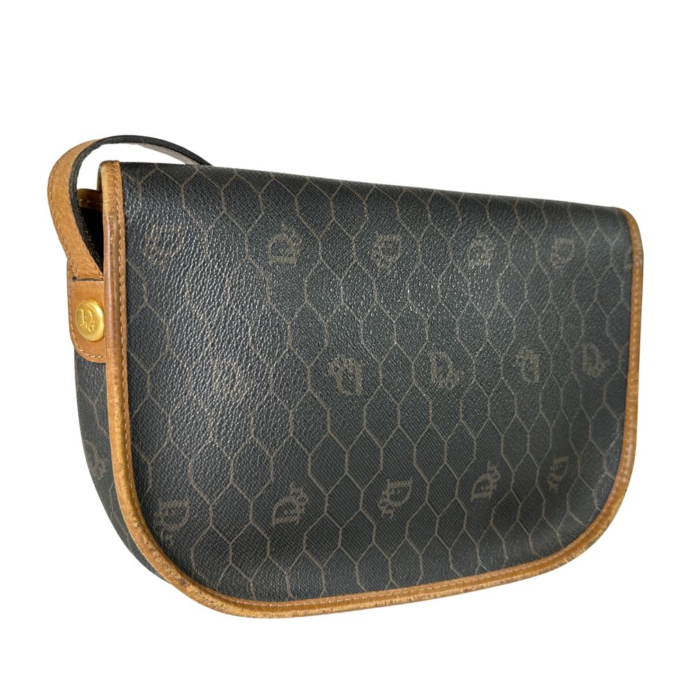 Dior Honeycomb  Canvas Shoulder Bag