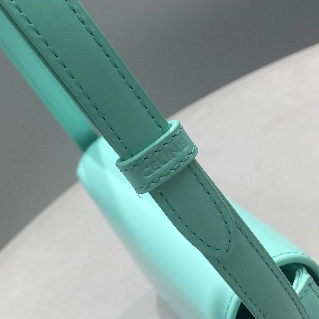 Triomphe Shoulder Bag Mint Green For Women 8in/20cm