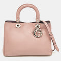 Dior 1:1 Rep Pink Leather Medium Diorissimo Shopper Tote