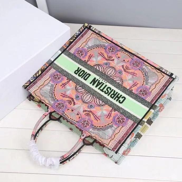 Dior Large Book Tote Multicolor In Lights Embroidery, Pink Multicolor, For Women Women’s Handbags, Shoulder Bags, 42cm CD