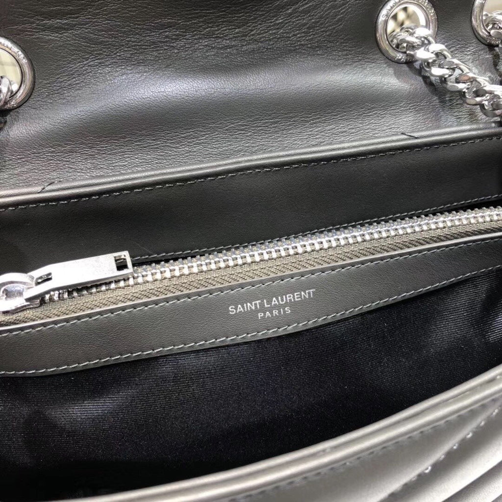 Top Quality Loulou Small Chain Bag In MatelassÃ© "Y"Â Dark Green For Women 9.8in/23cm YSL