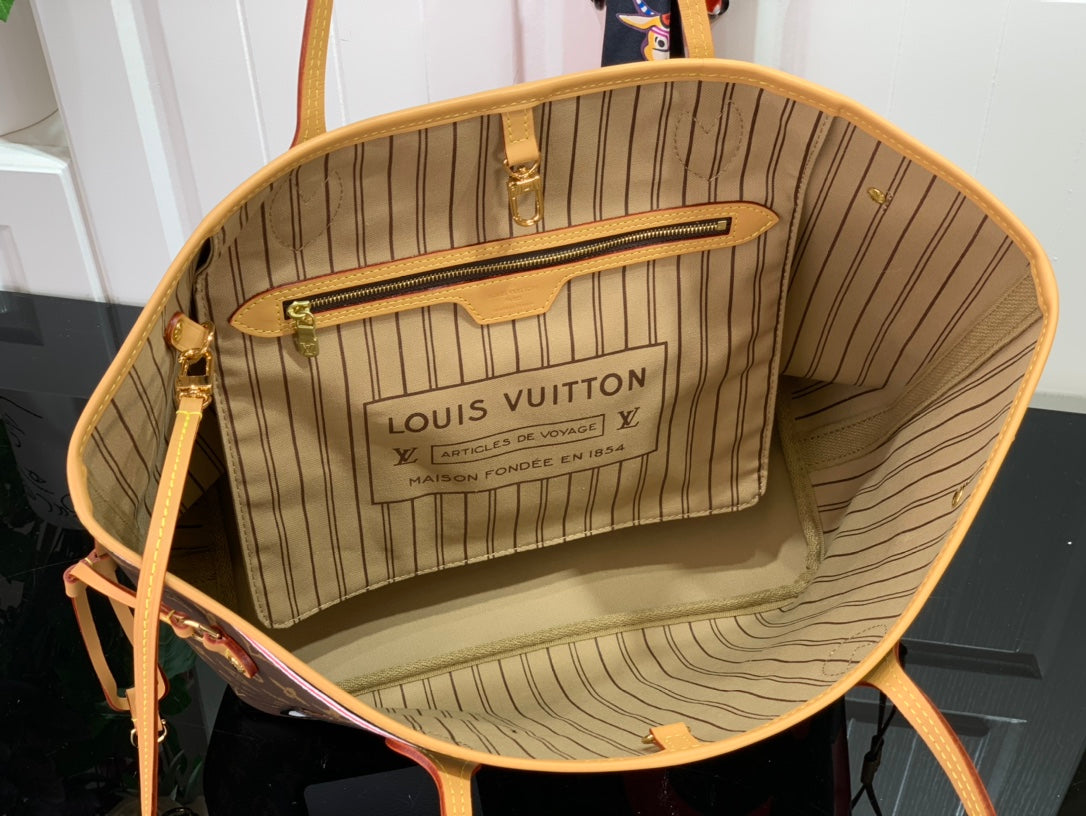 Louis Vuitton Neverfull MM Game On Tote Bag Monogram Canvas By Nicolas Ghesquiere For Women,  Shoulder Bags 12.2in/31cm Louis Vuitton M57452