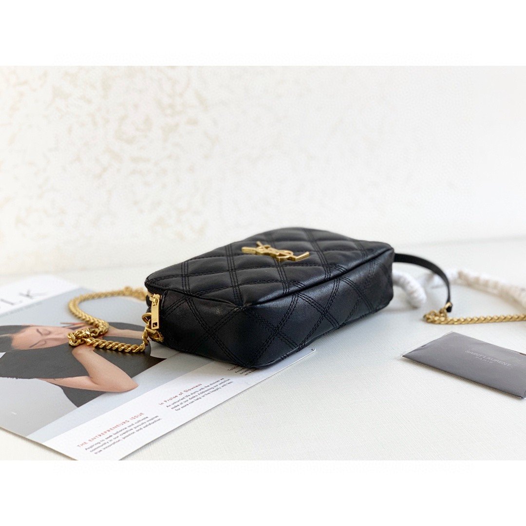 Saint Laurent Becky Crossbody Bag Black For Women 7in/18cm YSL P00533588