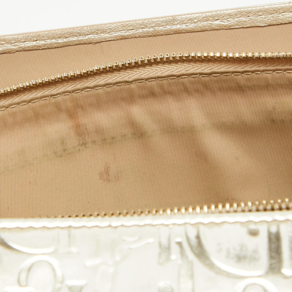 Dior Gold Oblique Embossed  Leather Continental Wallet