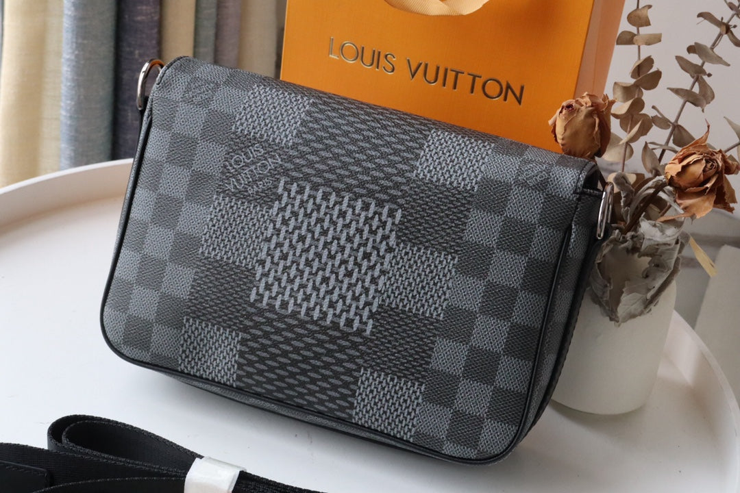 Louis Vuitton StuGLAMIo Messenger Damier Graphite Gray For Men, Bags, Shoulder And Crossbody Bags 9.3in/25.3cm Louis Vuitton N50013