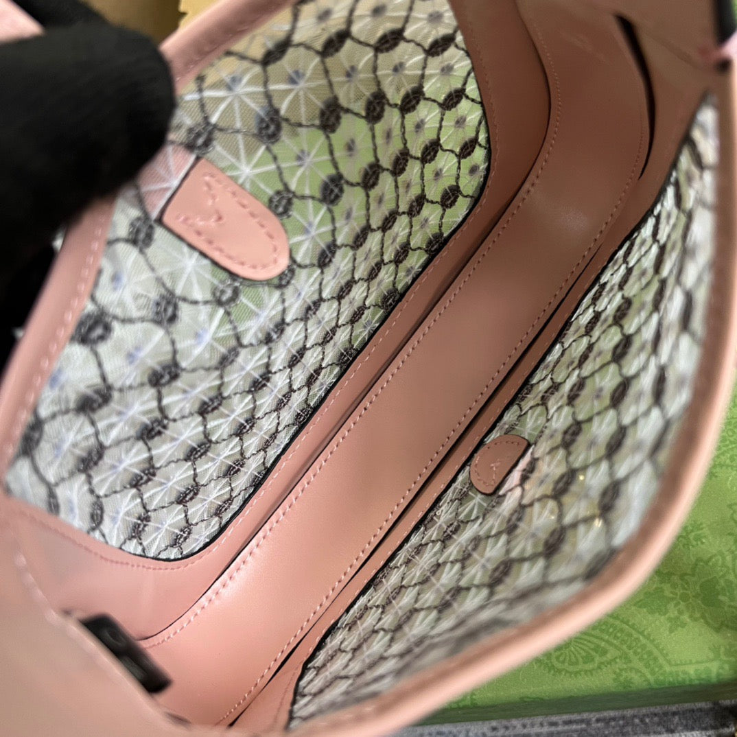 Gucci Jackie 1961 Mini Shoulder Bag Light Pink For Women, Women’s Bags 7.5in/19cm Gucci