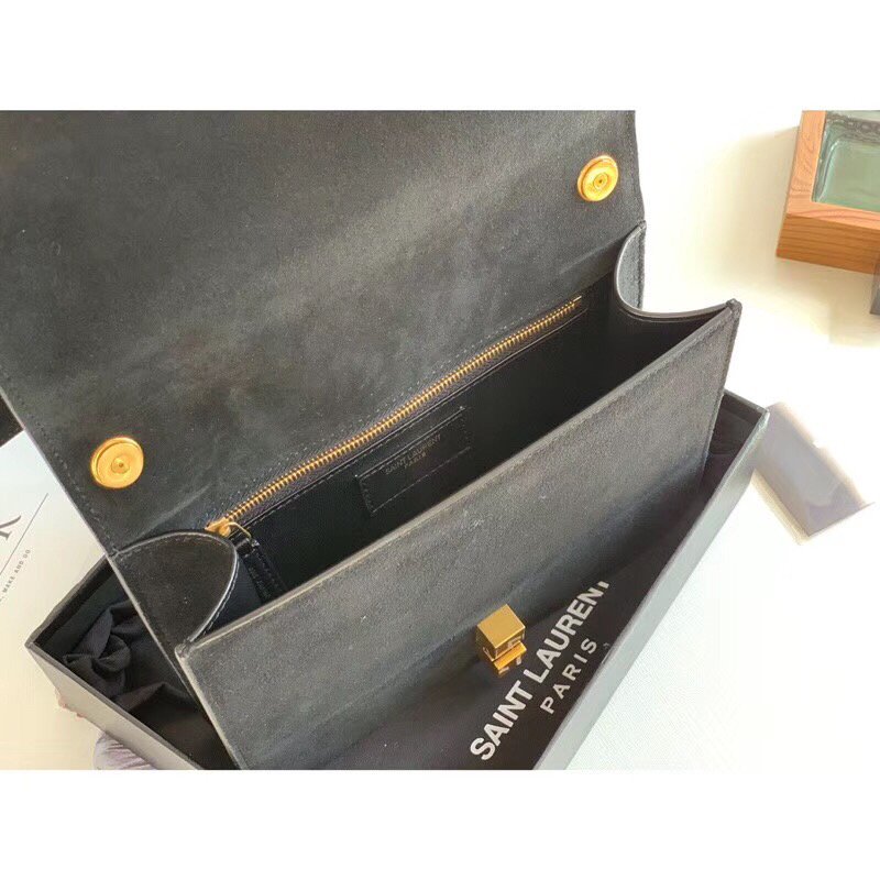 Top QualityÂ Le Carre Satchel Black For Women 9in/23cm YSL