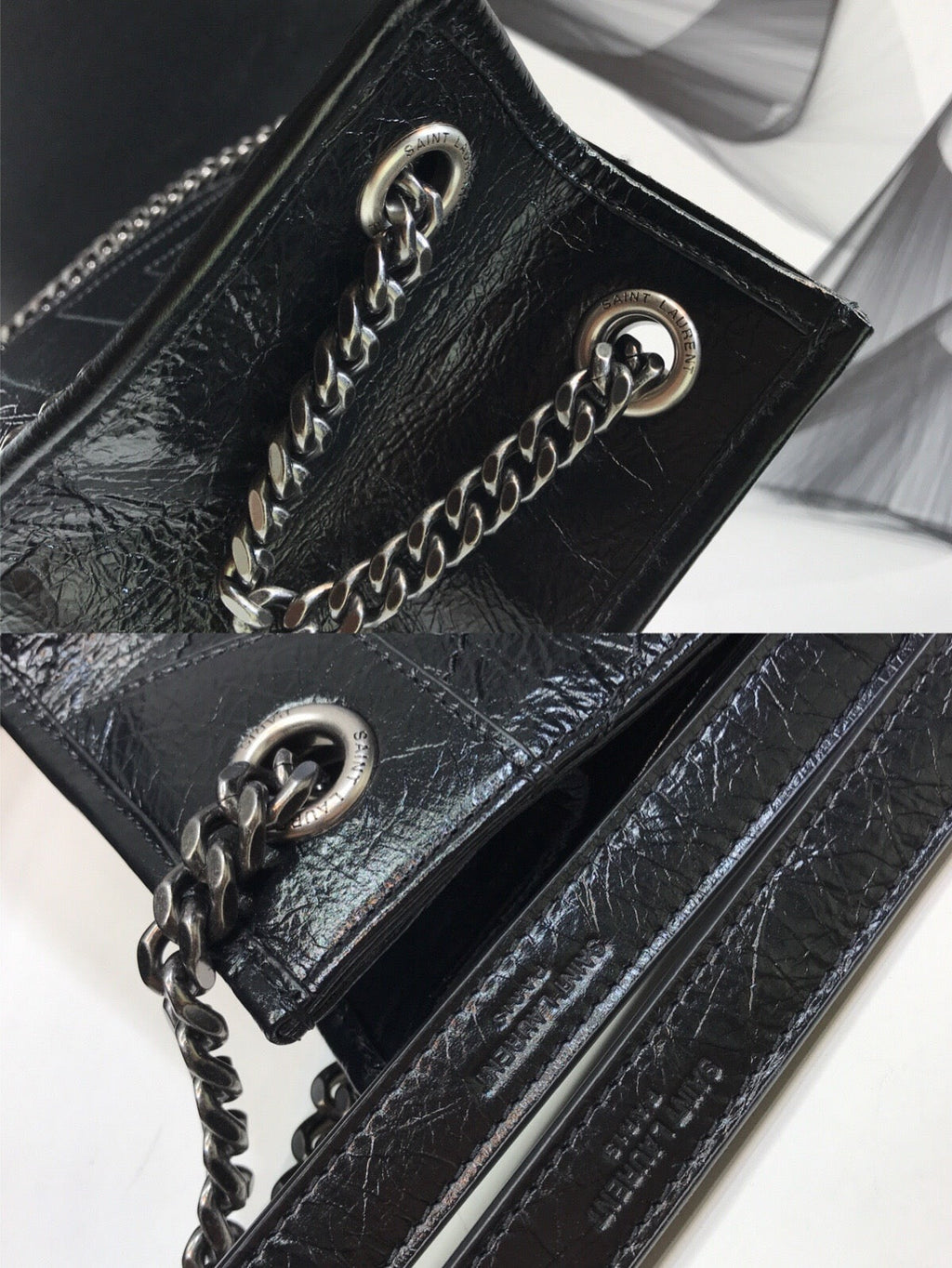 YSSL Niki Medium Shopping Bag Black For Women 12in/32cm YSLÂ 