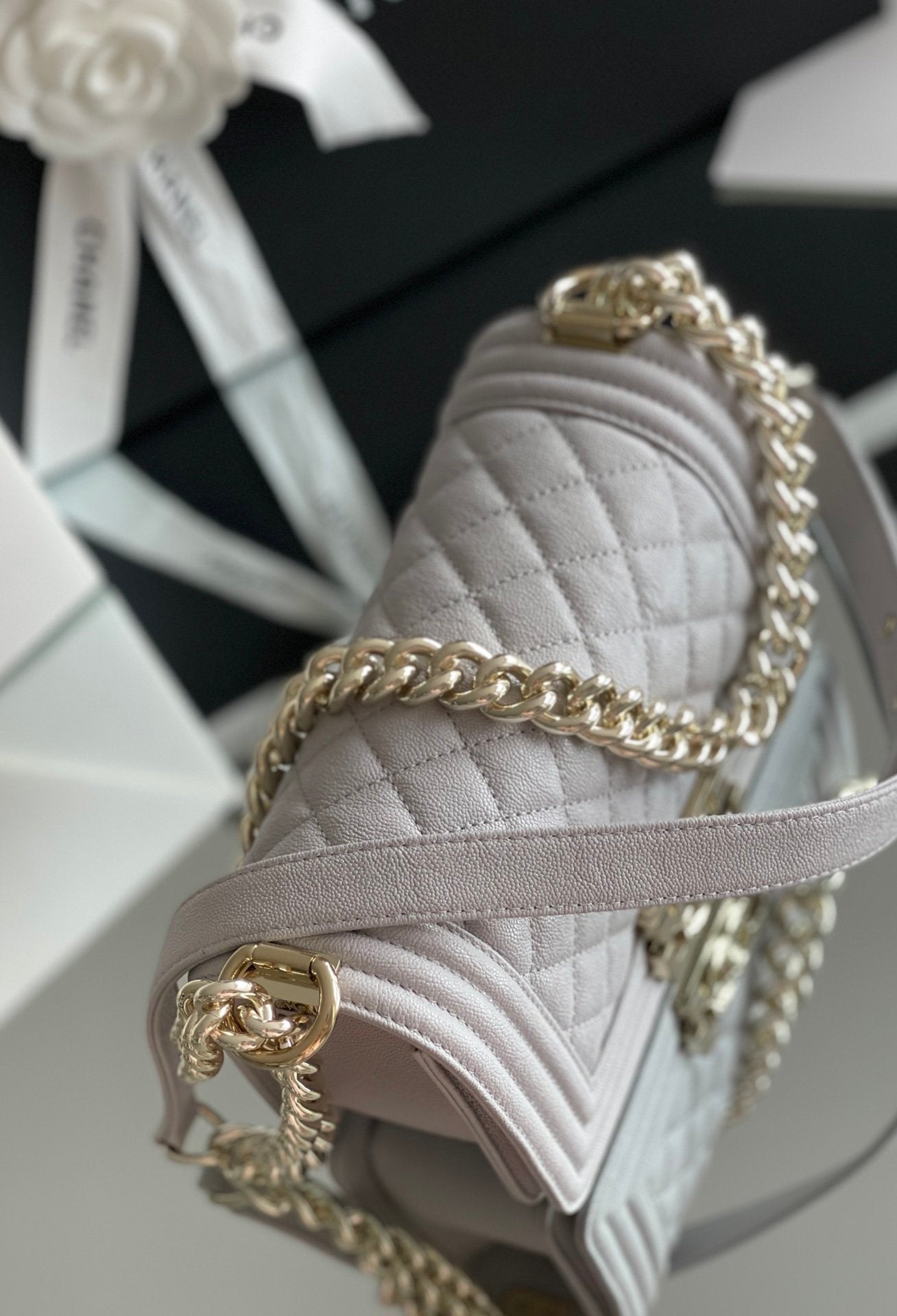 ChanelMini Classic GlamIapbag White For Women 15cm/5.9 in
