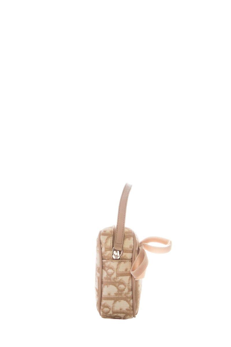 Christian Dior Beige Small Leather Trotter Mini Shoulder  Bag