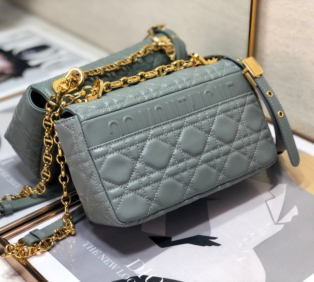 Dior Small Caro Bag, Grey, For Women Women’s Handbags, Shoulder Bags, Crossbody Bags, 20cm CD M9241UWHC_M41G