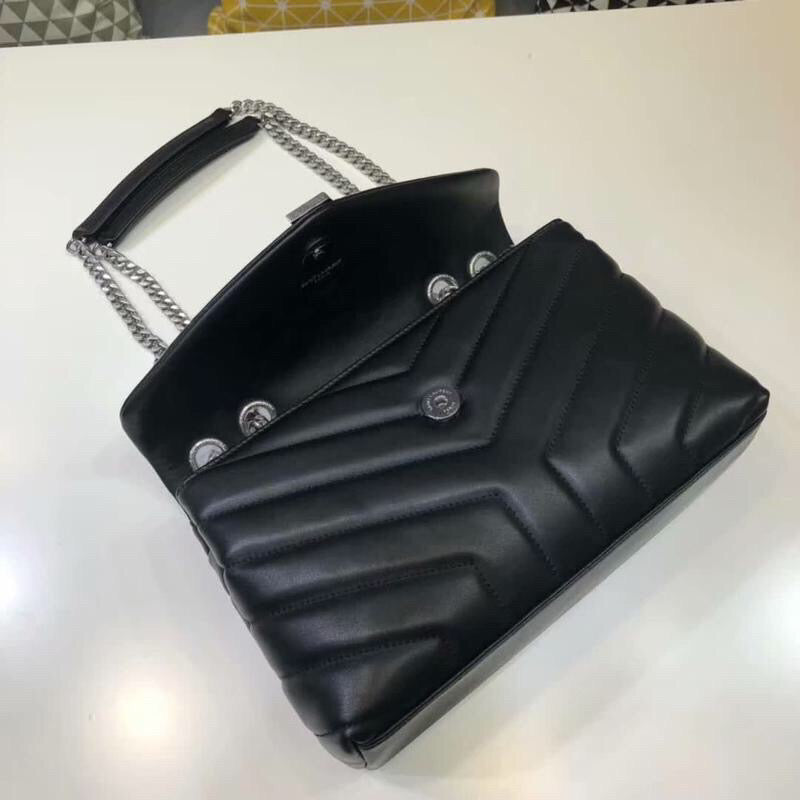 YSSL Loulou Small Chain Bag In MatelassÃ© "Y" Black For Women 9.8in/23cm YSL 494699DV7261000